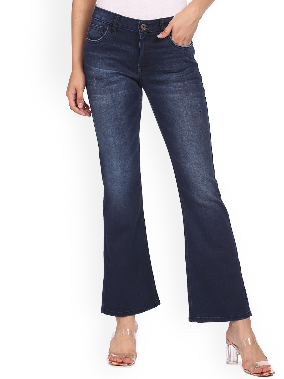 

Sugr Women Blue Heavy Fade Jeans