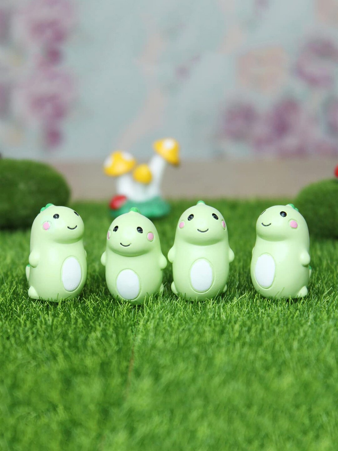 

Wonderland Set Of 4 Dragon Garden Accessory, Green