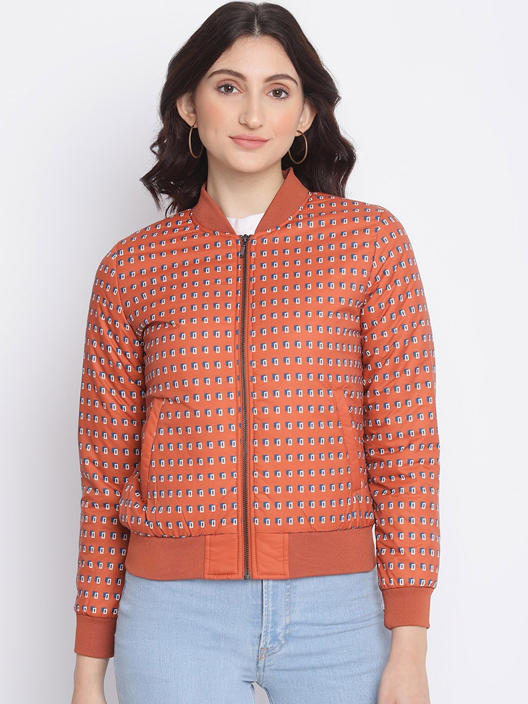 

SPYKAR Women Red Bomber Jacket