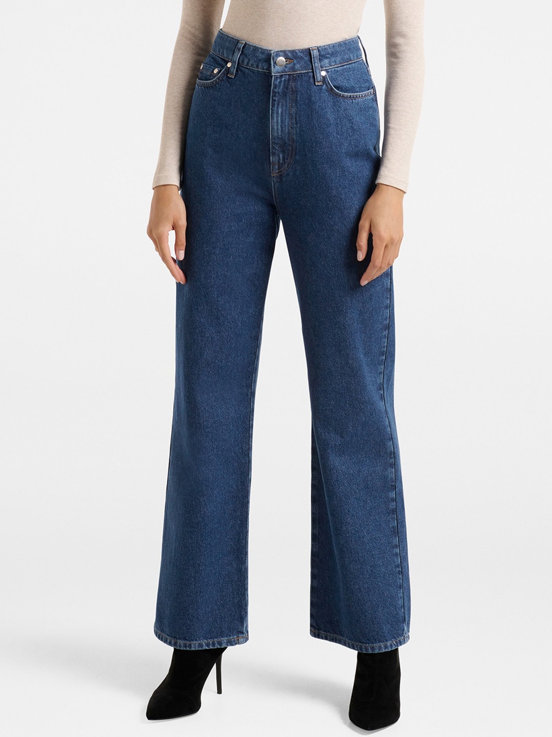 

Forever New Women Blue High-Rise Jeans