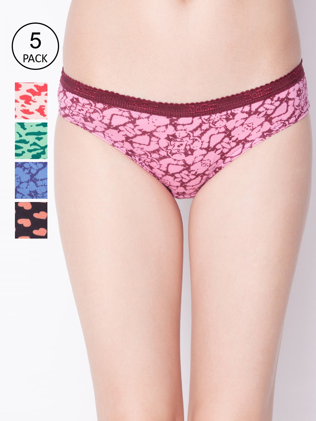 

Dollar Missy Assorted Pack of 5 Bikini Printed Briefs, Multi