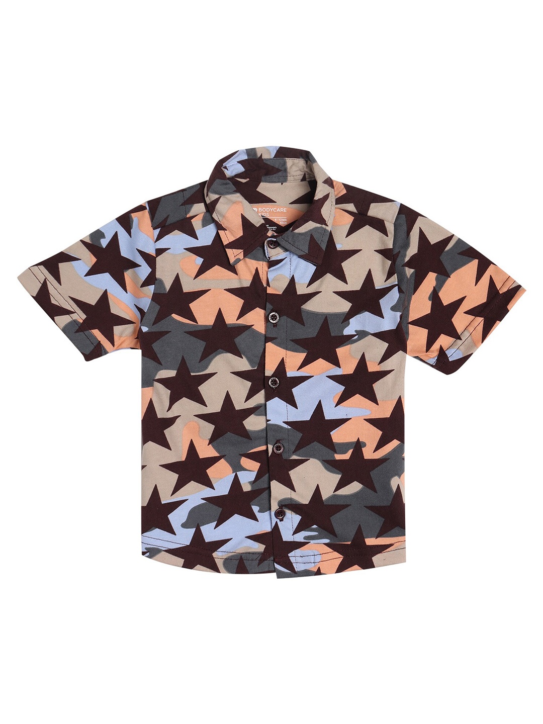 

Bodycare Kids Boys Brown Printed Casual Shirt