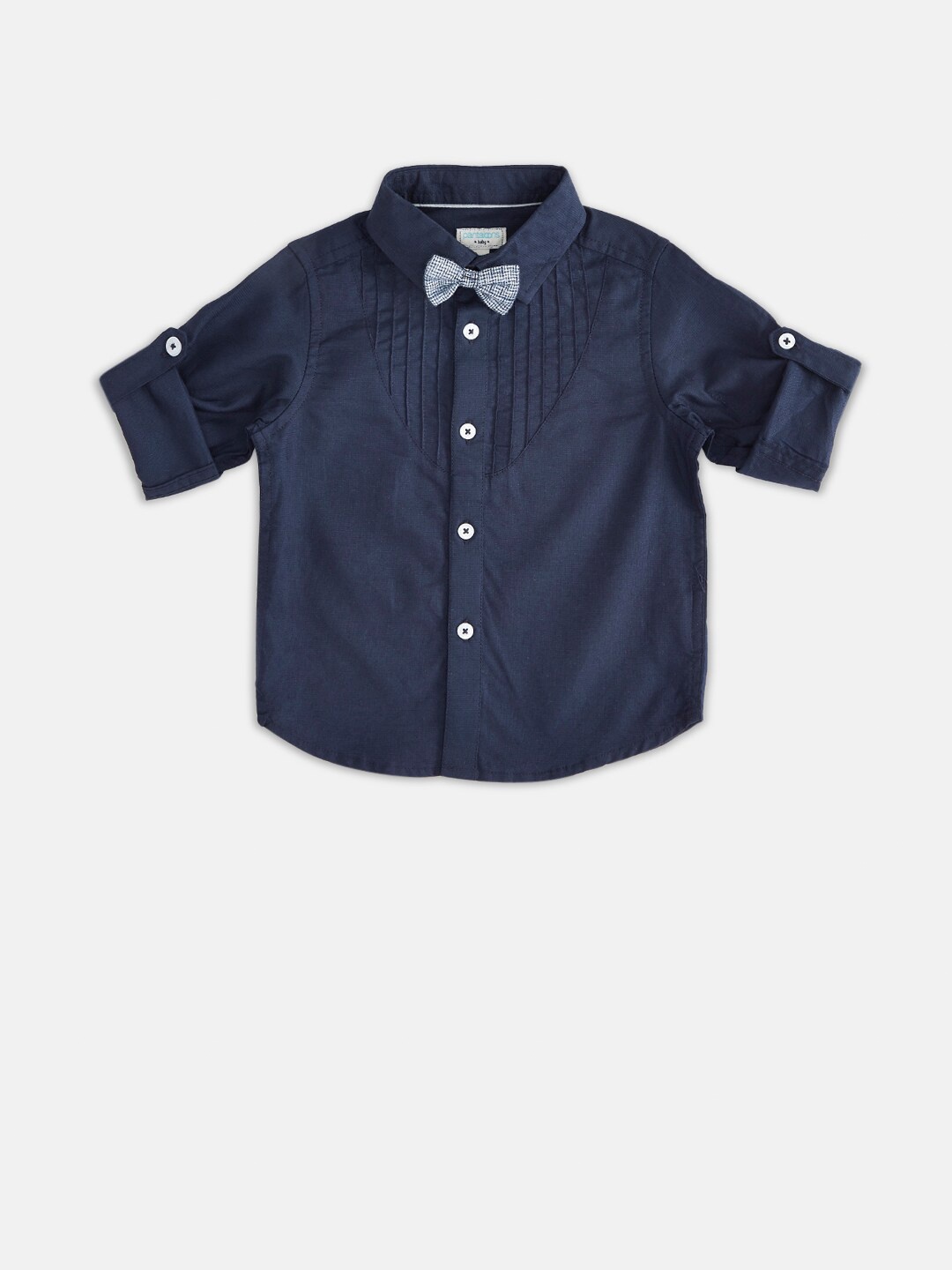 

Pantaloons Baby Boys Navy Blue Party Shirt