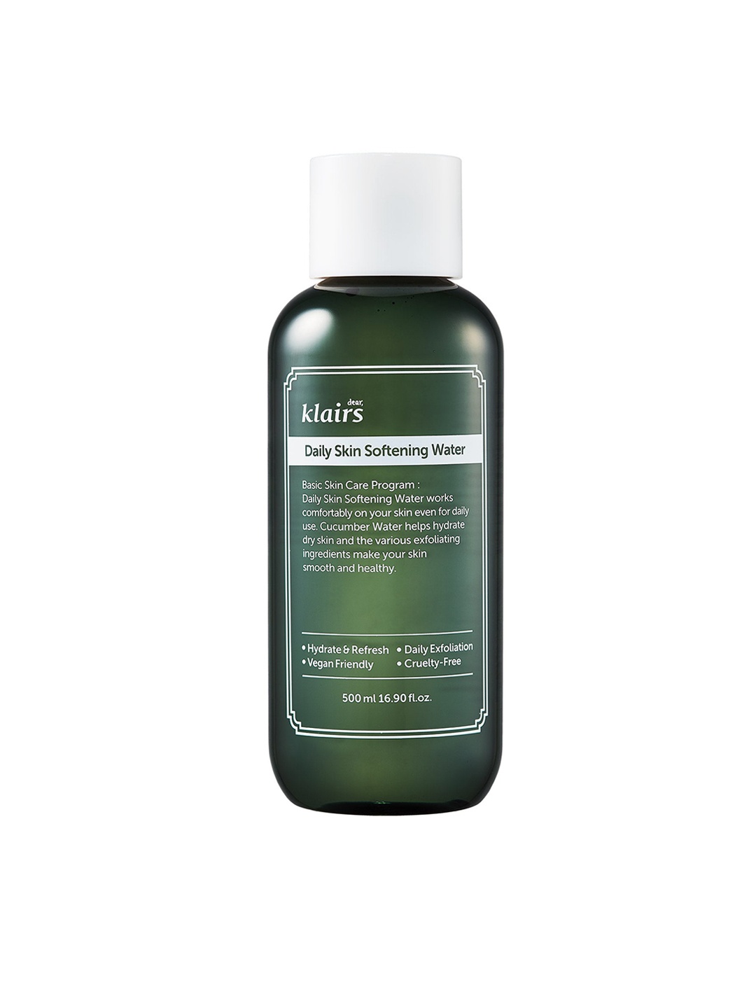 dear klairs Daily Skin Softening Water to Reduce Pores for Sensitive Skin - 500 ml, Transparent
