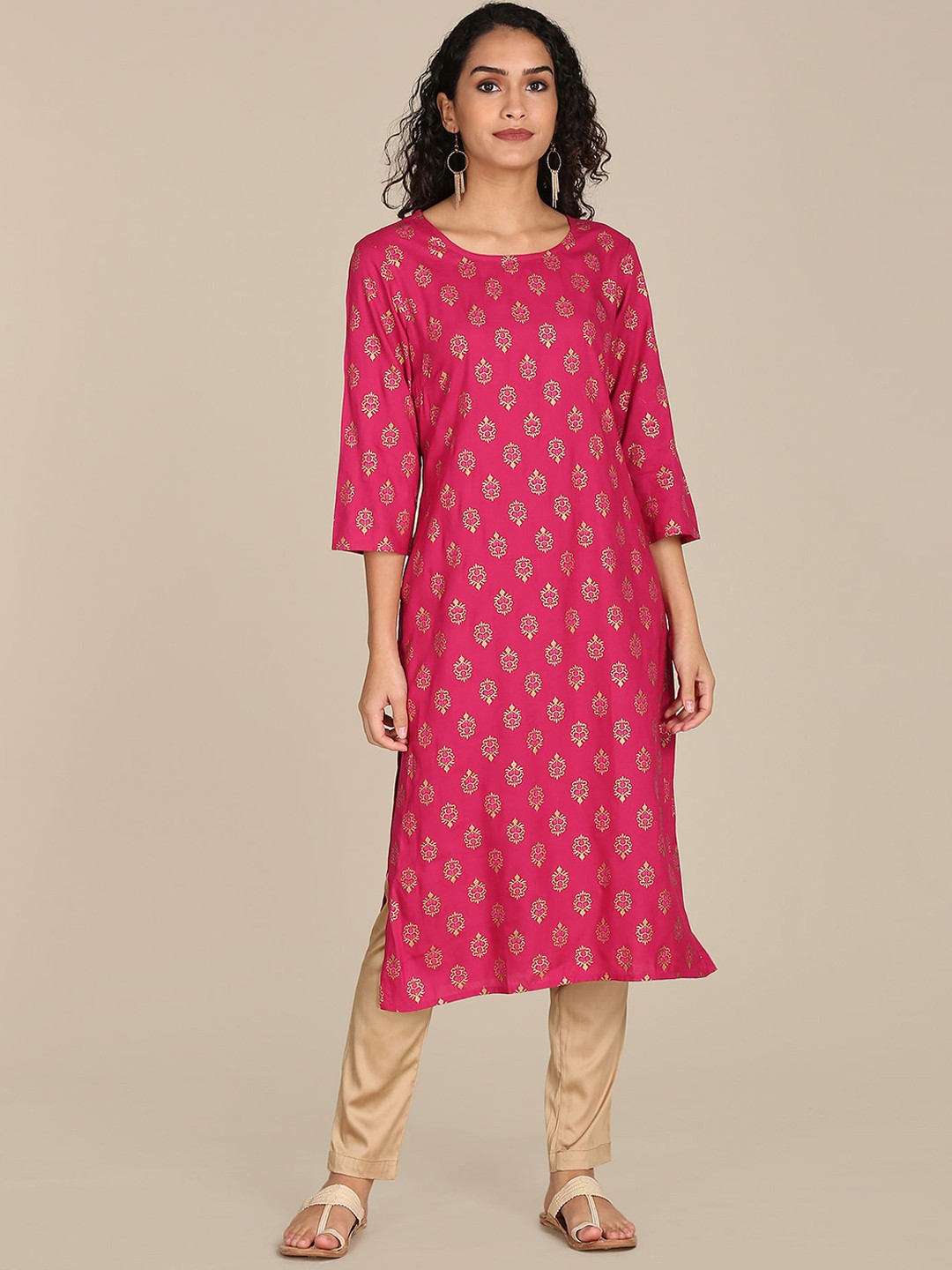 

Karigari Women Purple Ethnic Motifs Embroidered Anarkali Kurta