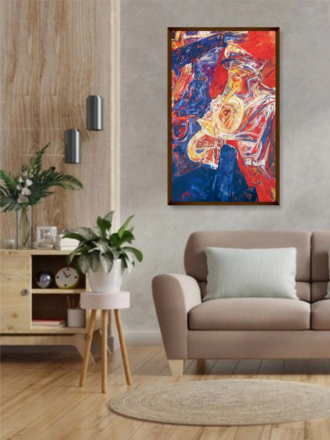

The Art House Blue & Red Abstract Wall Art