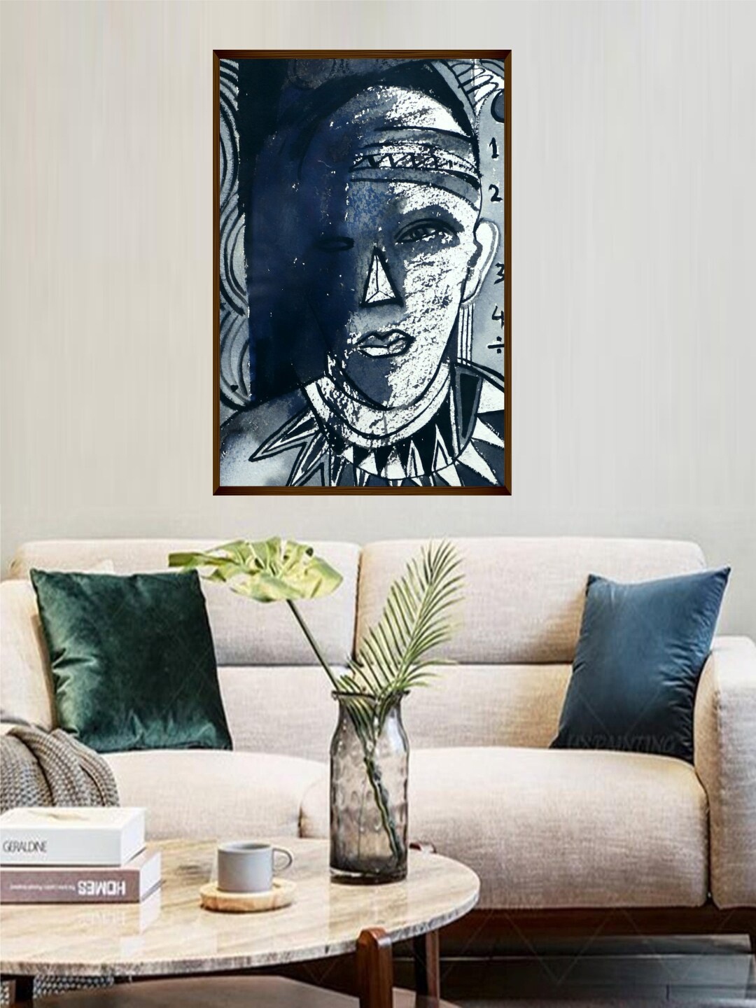 

The Art House Blue & White Abstract Painting Wall Art