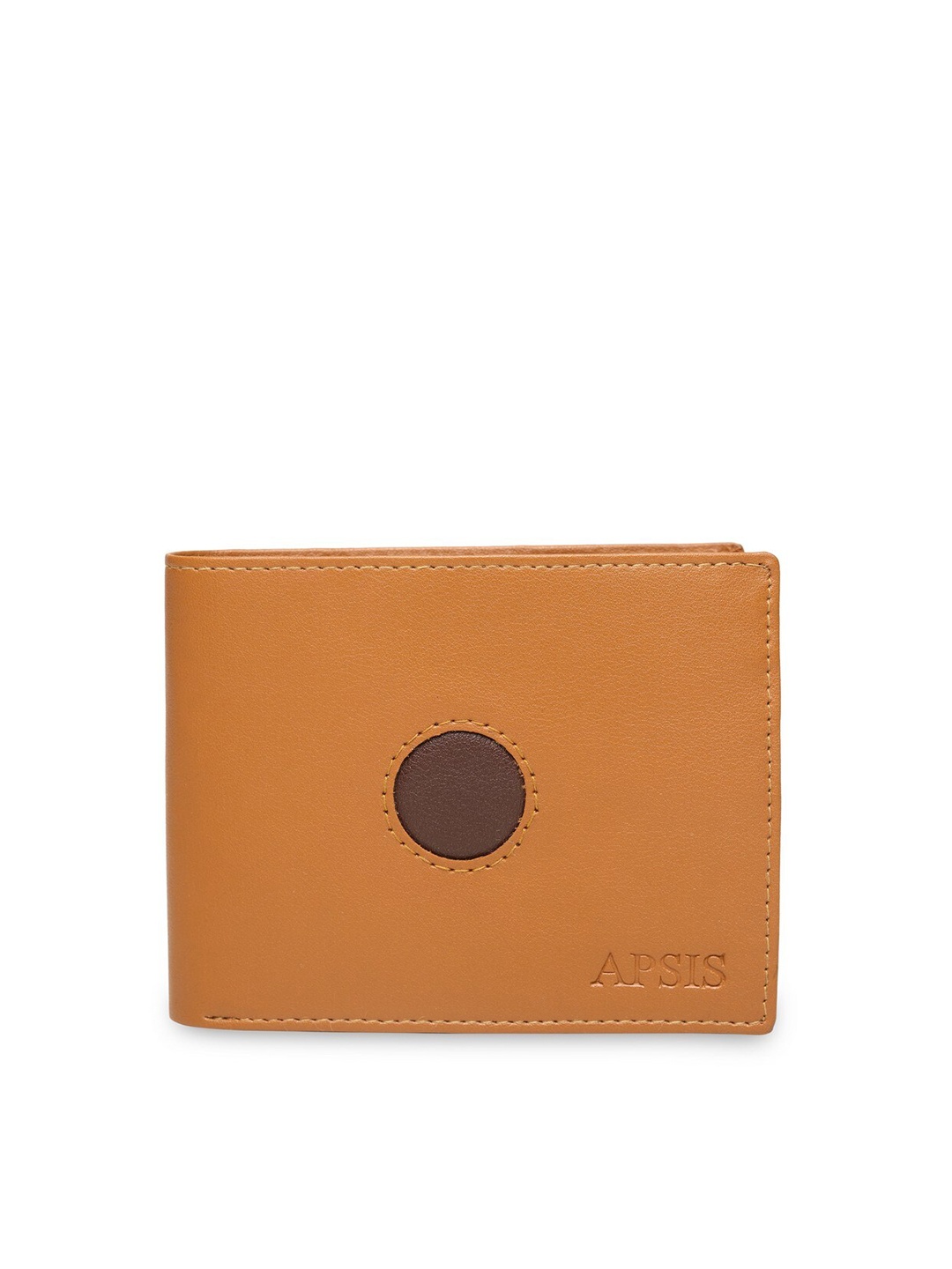 

Apsis Men Tan & Brown Applique Three Fold Wallet