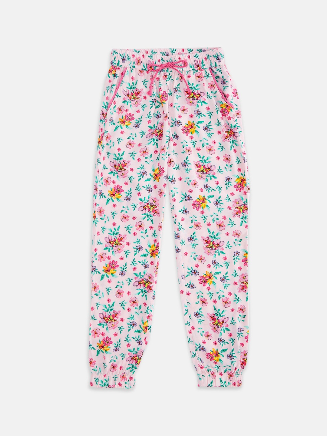 

Pantaloons Junior Girls Pink Floral Printed Joggers Trousers