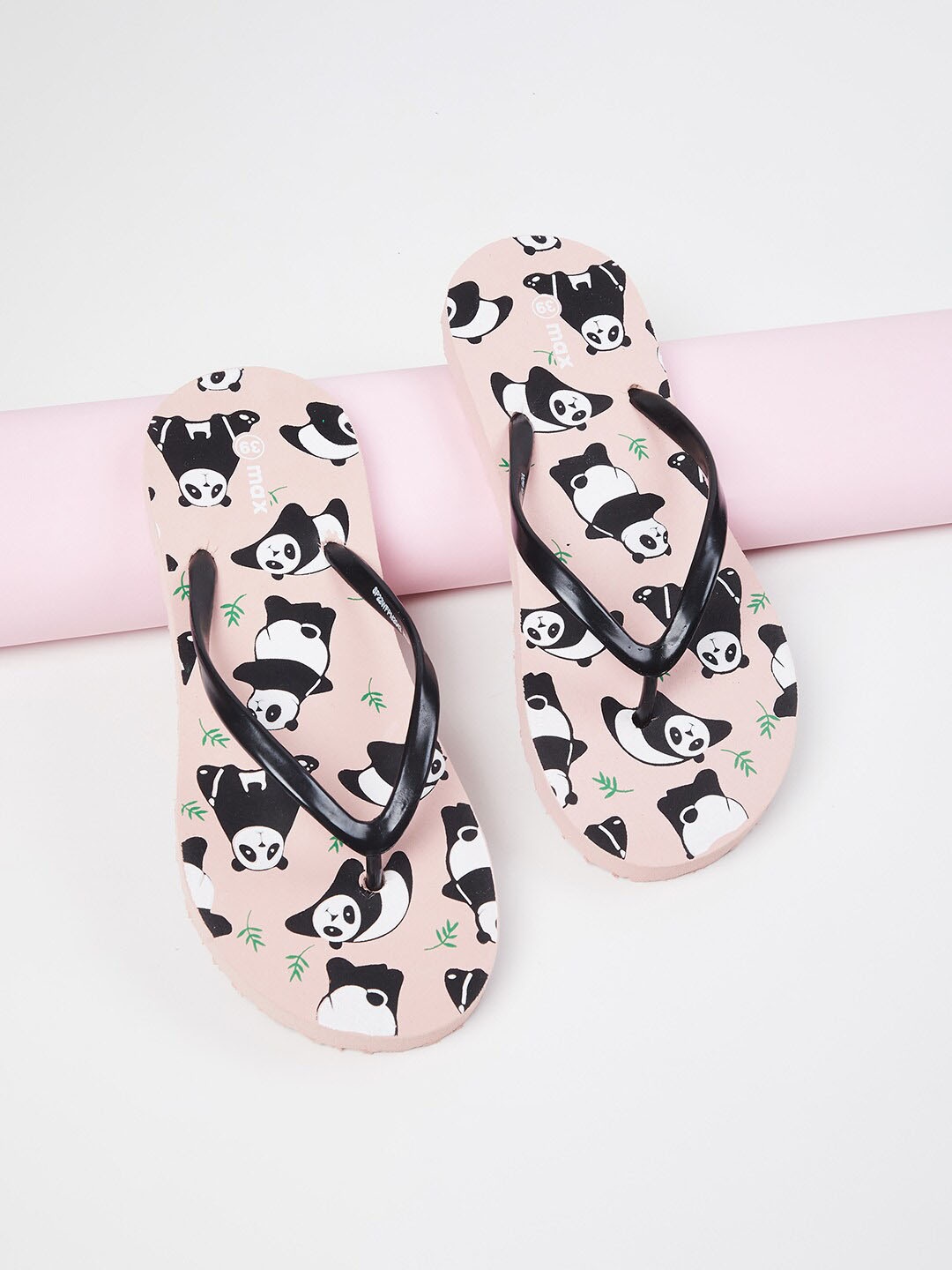 

max Women Pink Embellished Open Toe Flats