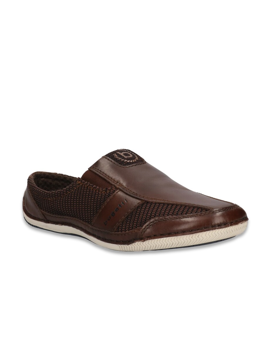 

Bugatti Men Brown Textured Leather Loafers