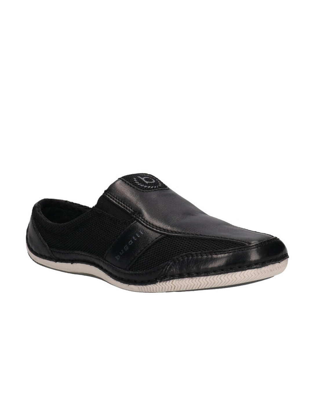 

Bugatti Men Black Leather Shoe-Style Sandals