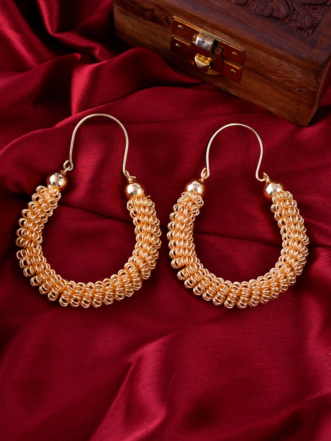 

Silvermerc Designs Gold-Plated Contemporary Hoop Earrings
