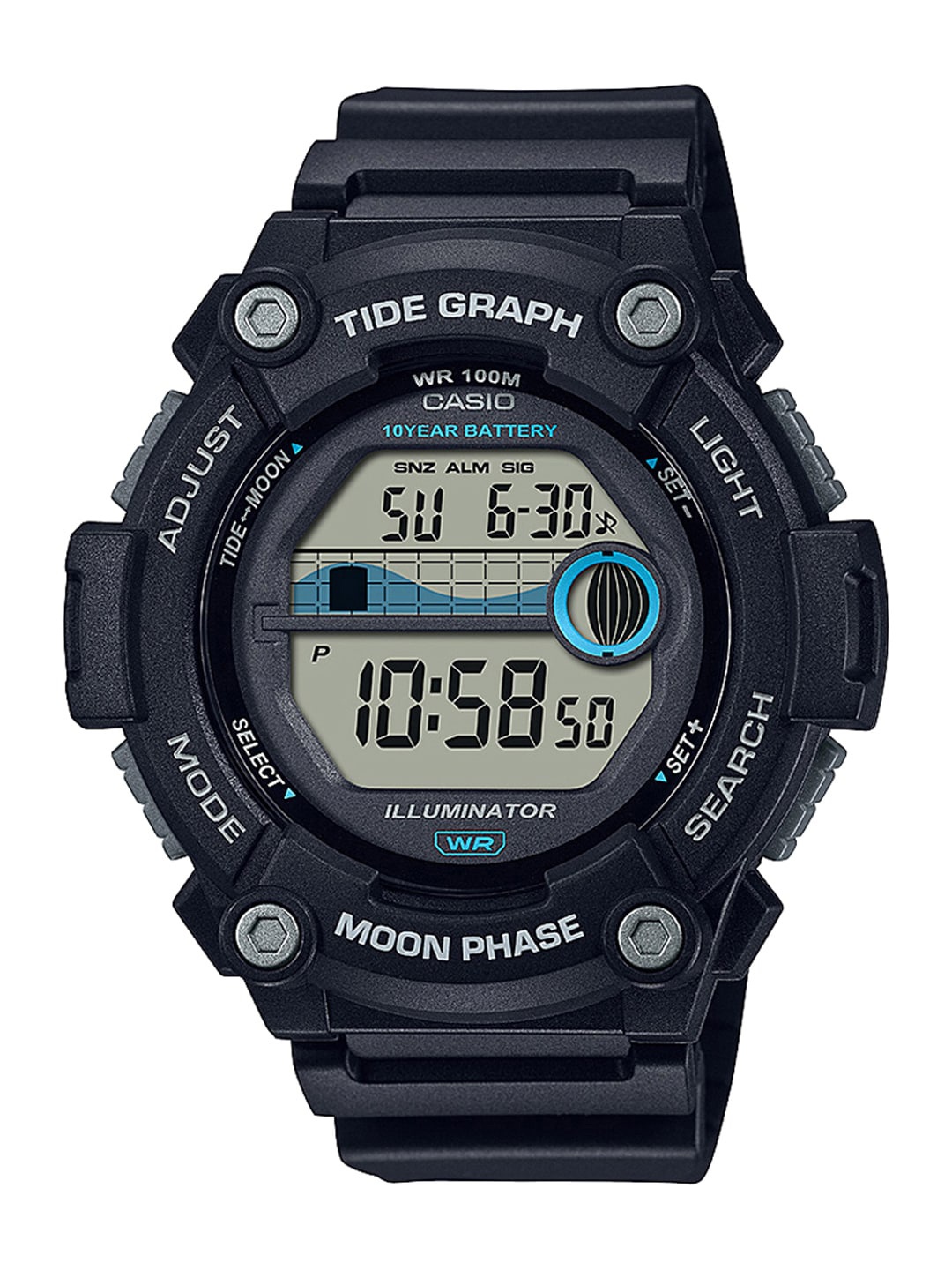 

CASIO Unisex Grey Dial & Black Wrap Around Straps Digital Watch D251