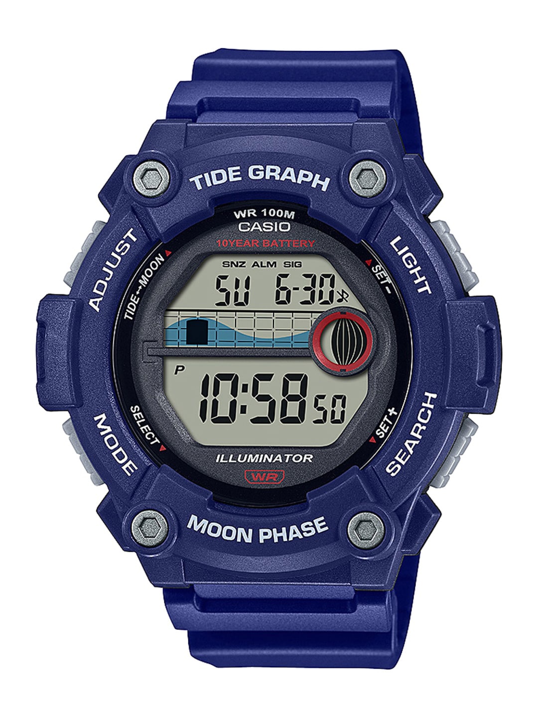 

CASIO Unisex Grey Dial & Blue Wrap Around Straps Digital Watch D252