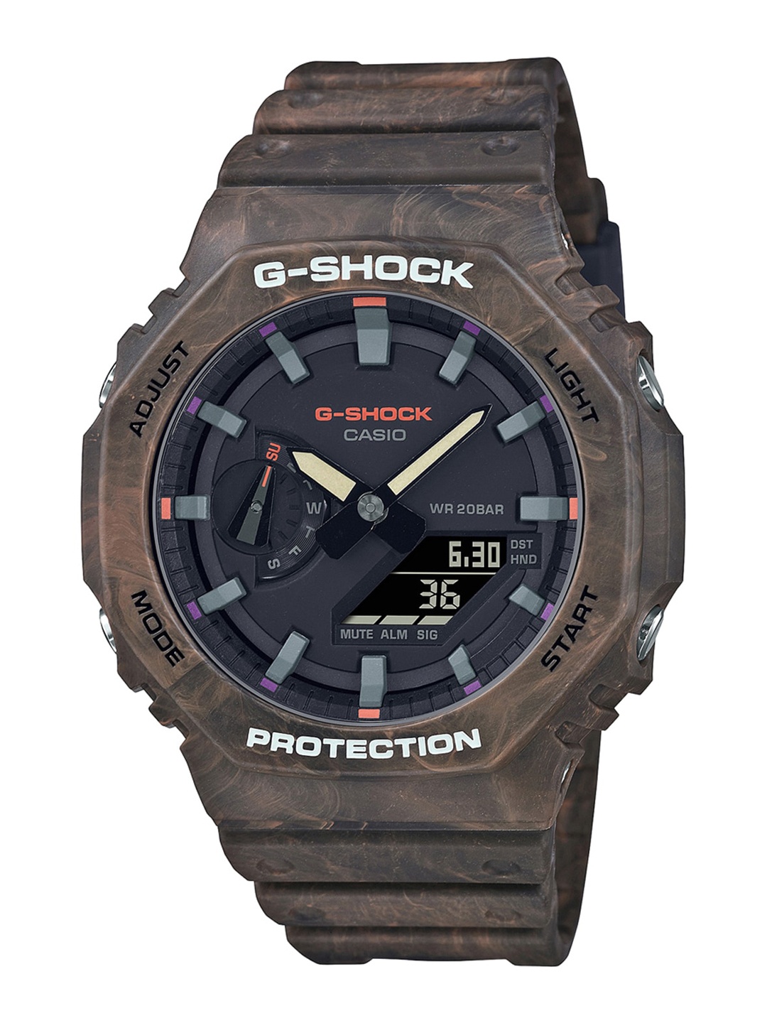 

CASIO Men Analogue and Digital G-Shock Watch G1194 - GA-2100FR-5ADR, Brown