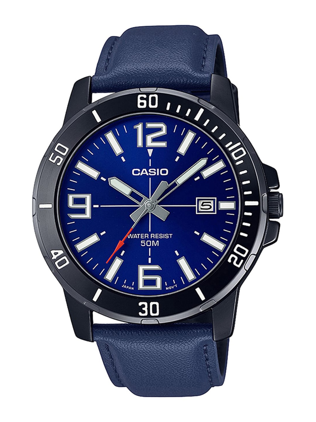 

CASIO Men Blue Dial & Blue Leather Straps Analogue Watch MTP-VD01BL-2BVUDF