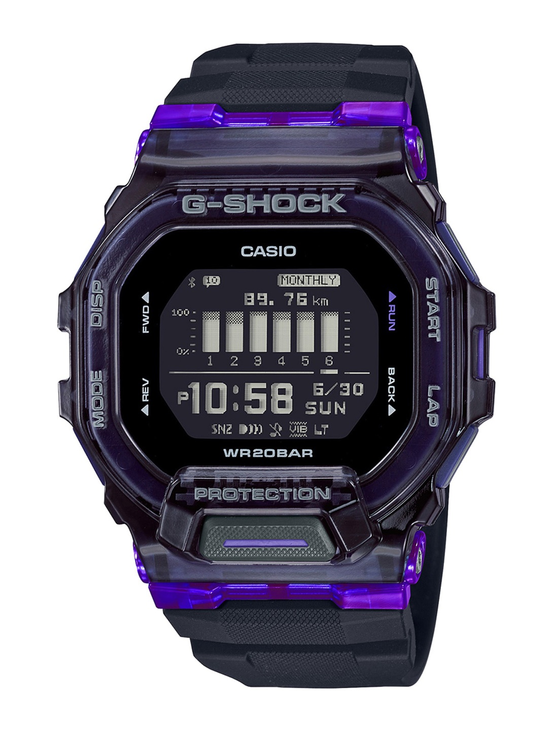 

CASIO Men G-Shock GBD-200SM-1A6DR Digital Dial Black Resin Strap Watch G1196