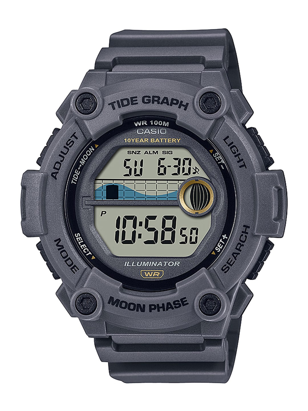

CASIO Unisex Grey Dial & Grey Straps Digital Watch D253