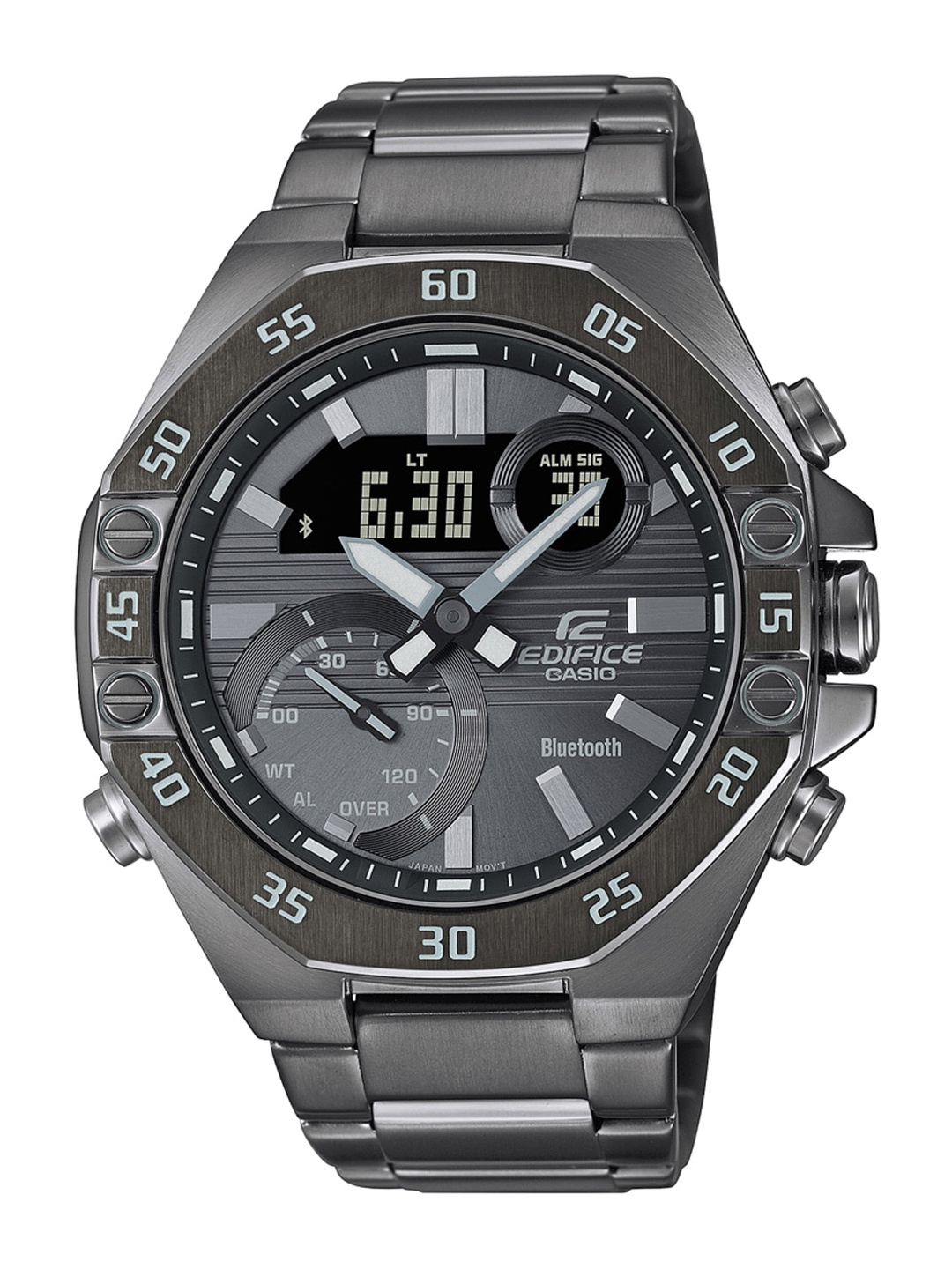 

CASIO Men Grey Dial & Bracelet Style Straps Edifice Analogue Bluetooth Watch ED525