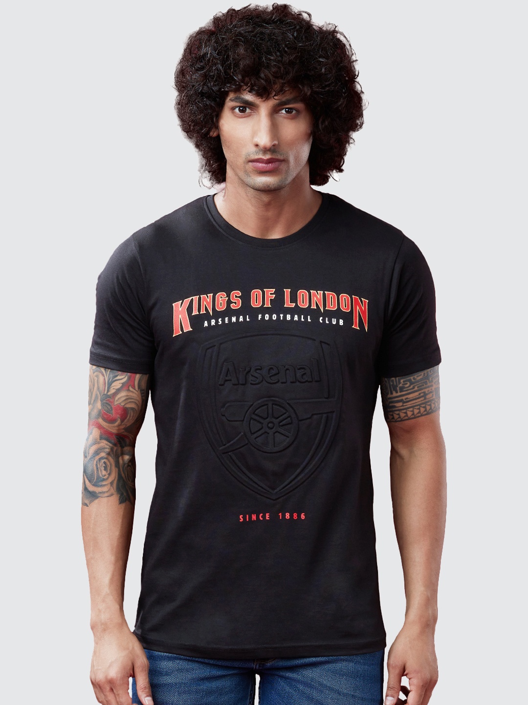

The Souled Store Men Black Arsenal FC Kings Of London Printed T-shirt