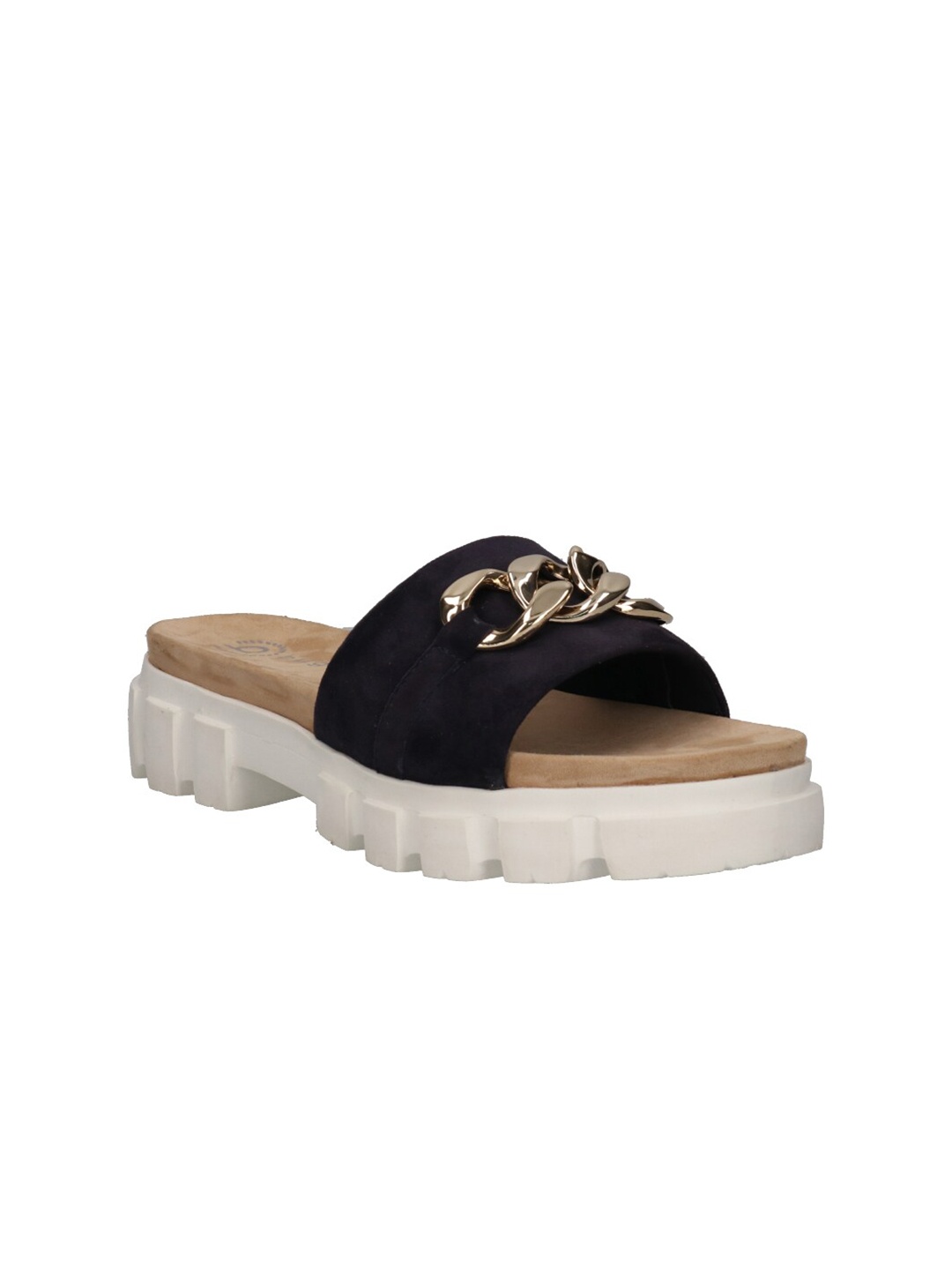 

Bugatti Blue Leather Wedge Sandals