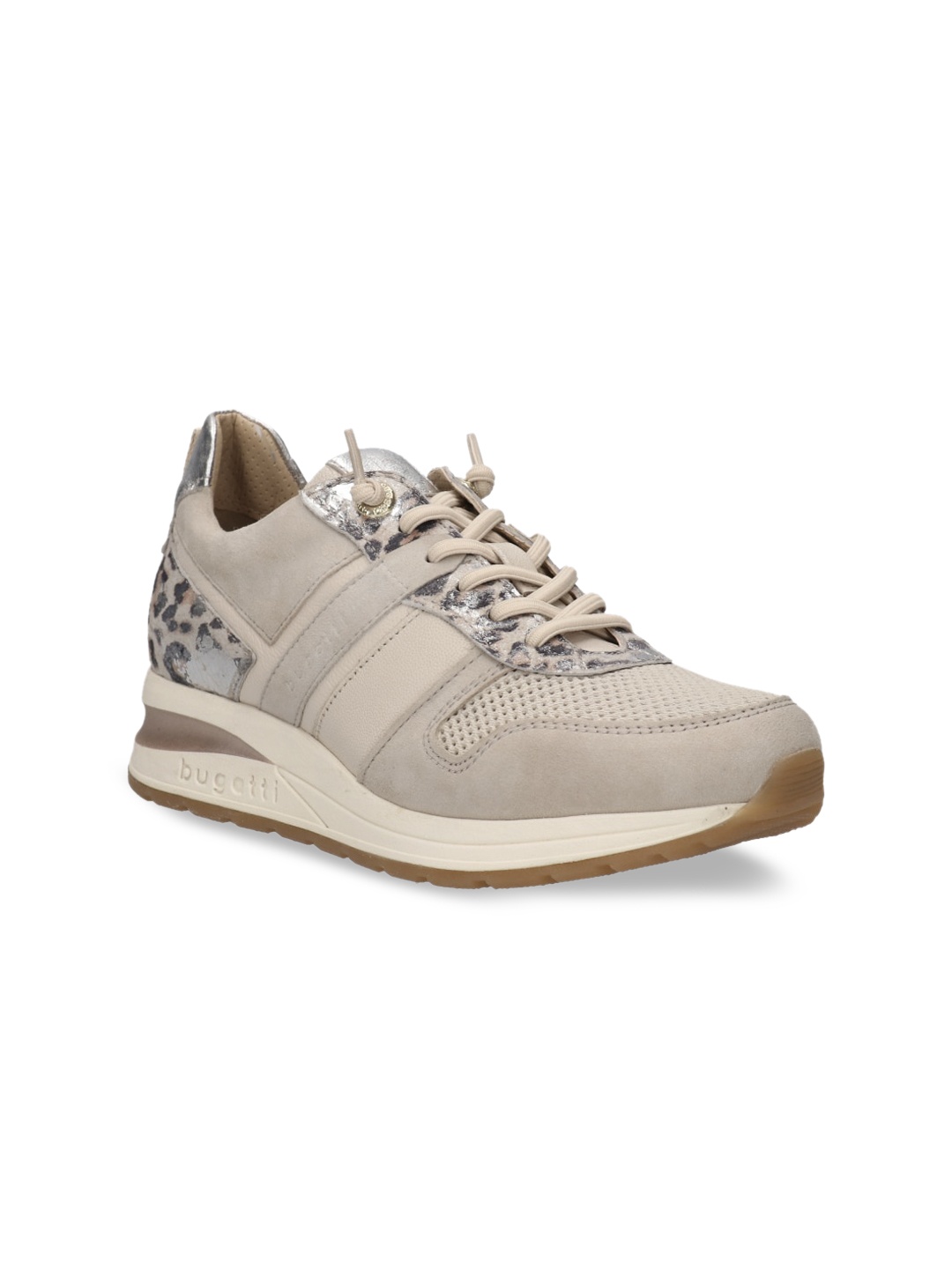 

Bugatti Venice Women Beige Textured Leather Sneakers