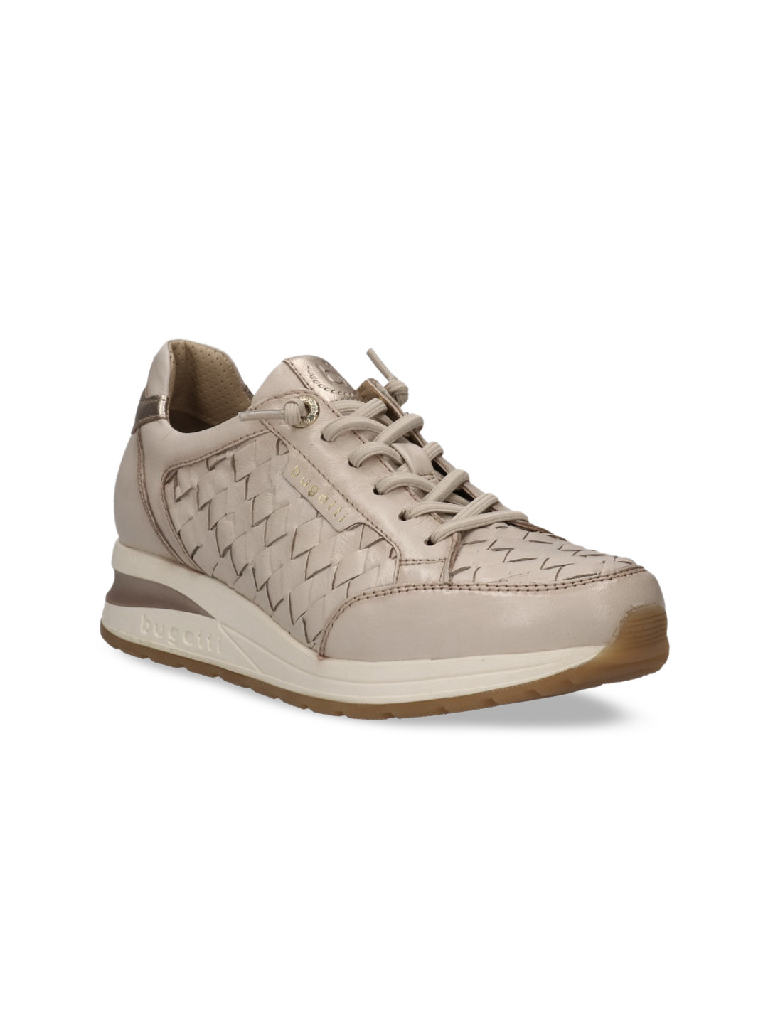 

Bugatti Venice Women Beige Textured Leather Sneakers