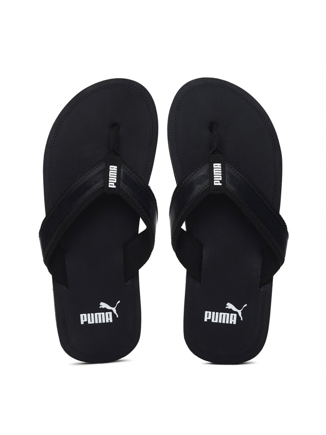 

Puma Men Black & White Thong Flip-Flops