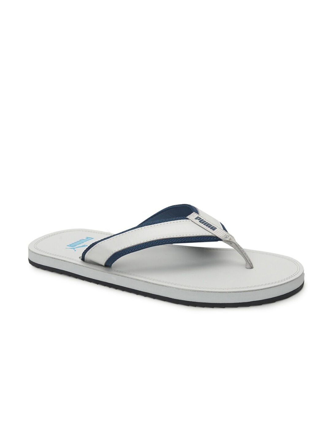 

Puma Men Grey & Blue Solid Thong Flip-Flops