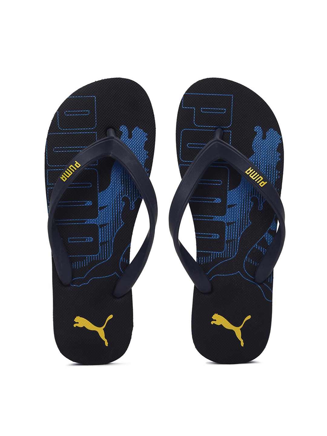 

Puma Men Blue & Black Printed Thong Flip-Flops