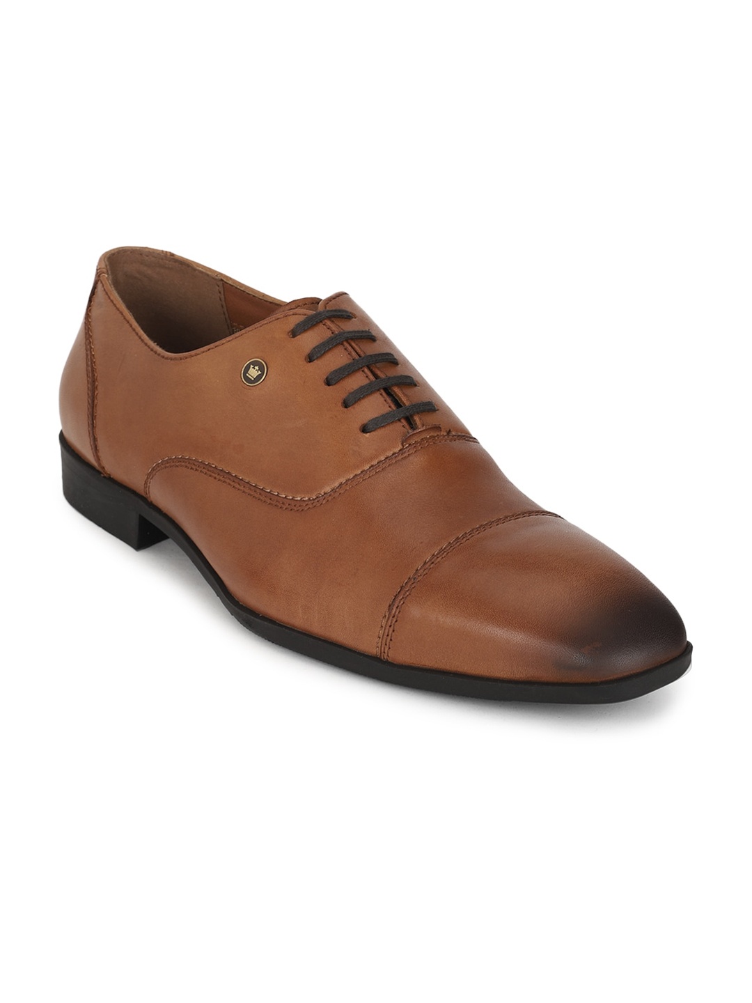 

Louis Philippe Men Brown Solid Leather Formal Derbys