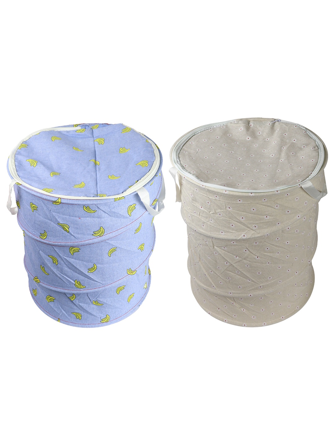 

OddCroft Set Of 2 Printed Foldable Laundry Bag, Lavender
