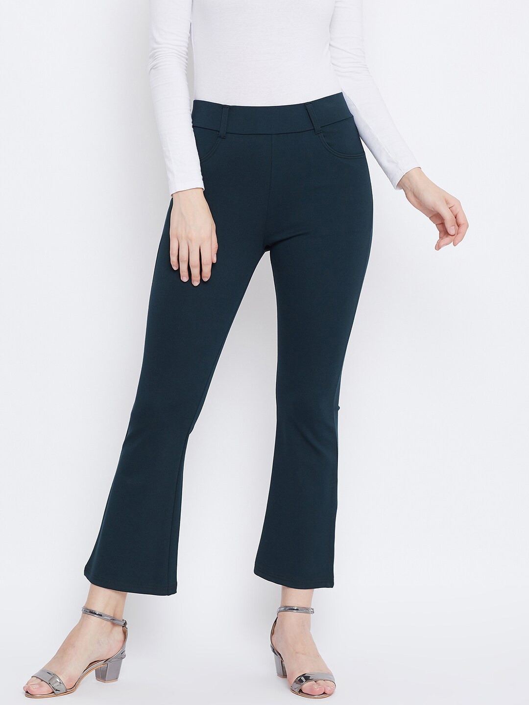 

Clora Creation Women Green Solid Bootcut Treggings