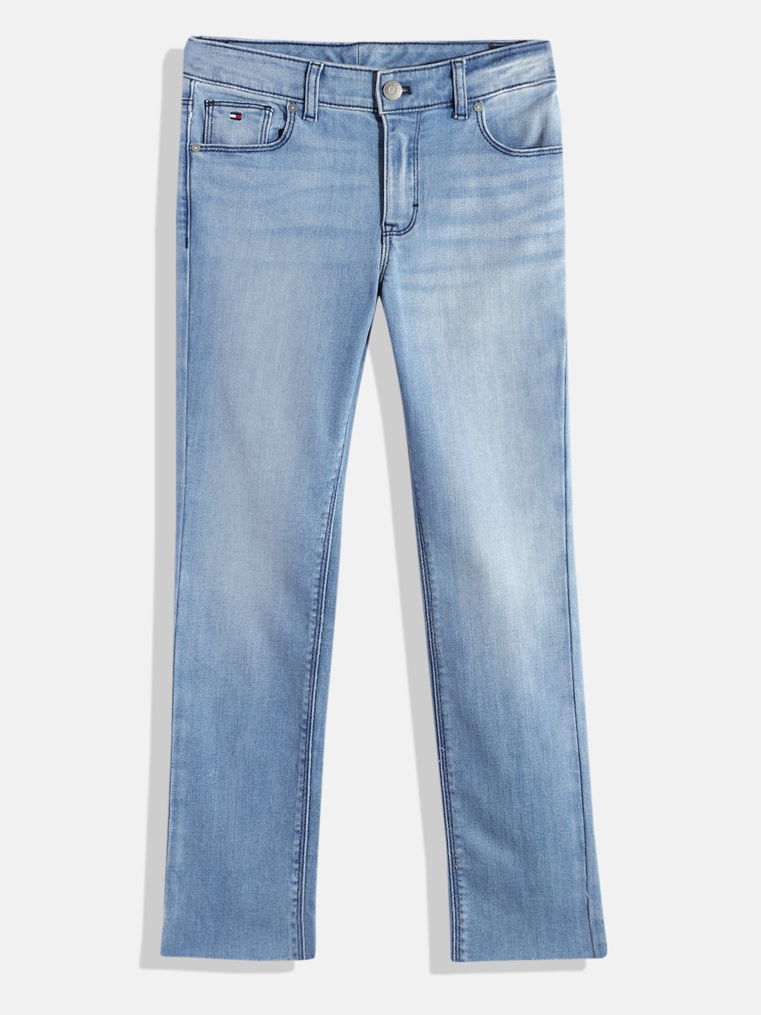 

Tommy Hilfiger Girls Straight Fit Clean Look Stretchable Jeans, Blue