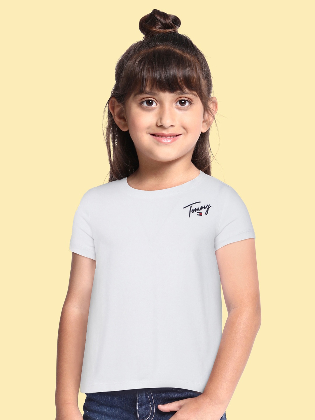 

Tommy Hilfiger Girls White Organic Cotton T-shirt