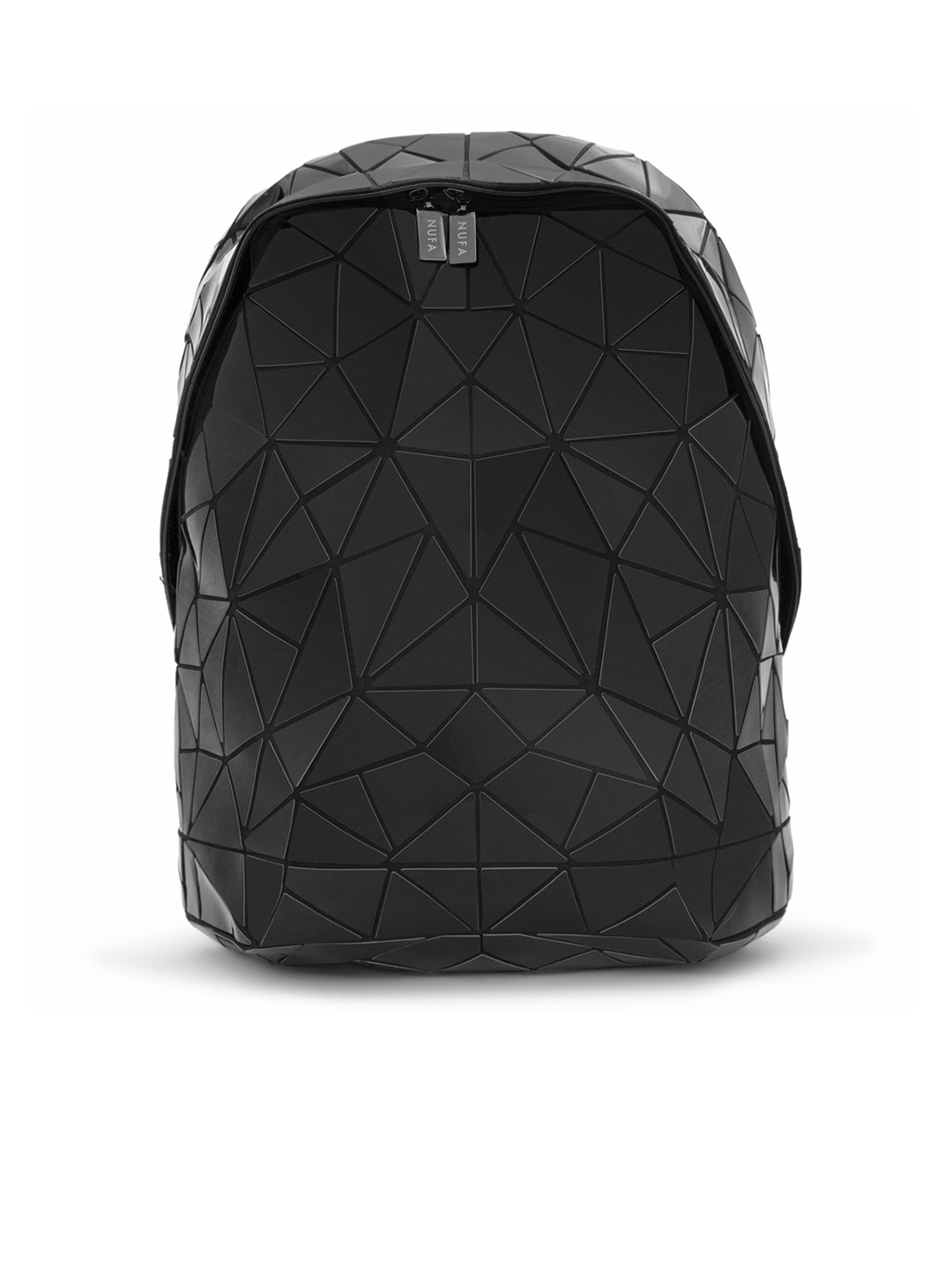 

NUFA Unisex Black & Grey Solid Backpack