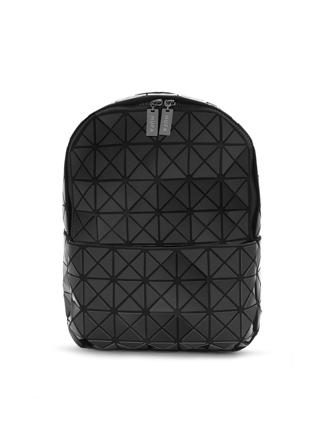 

NUFA Unisex Black Geometric Backpack
