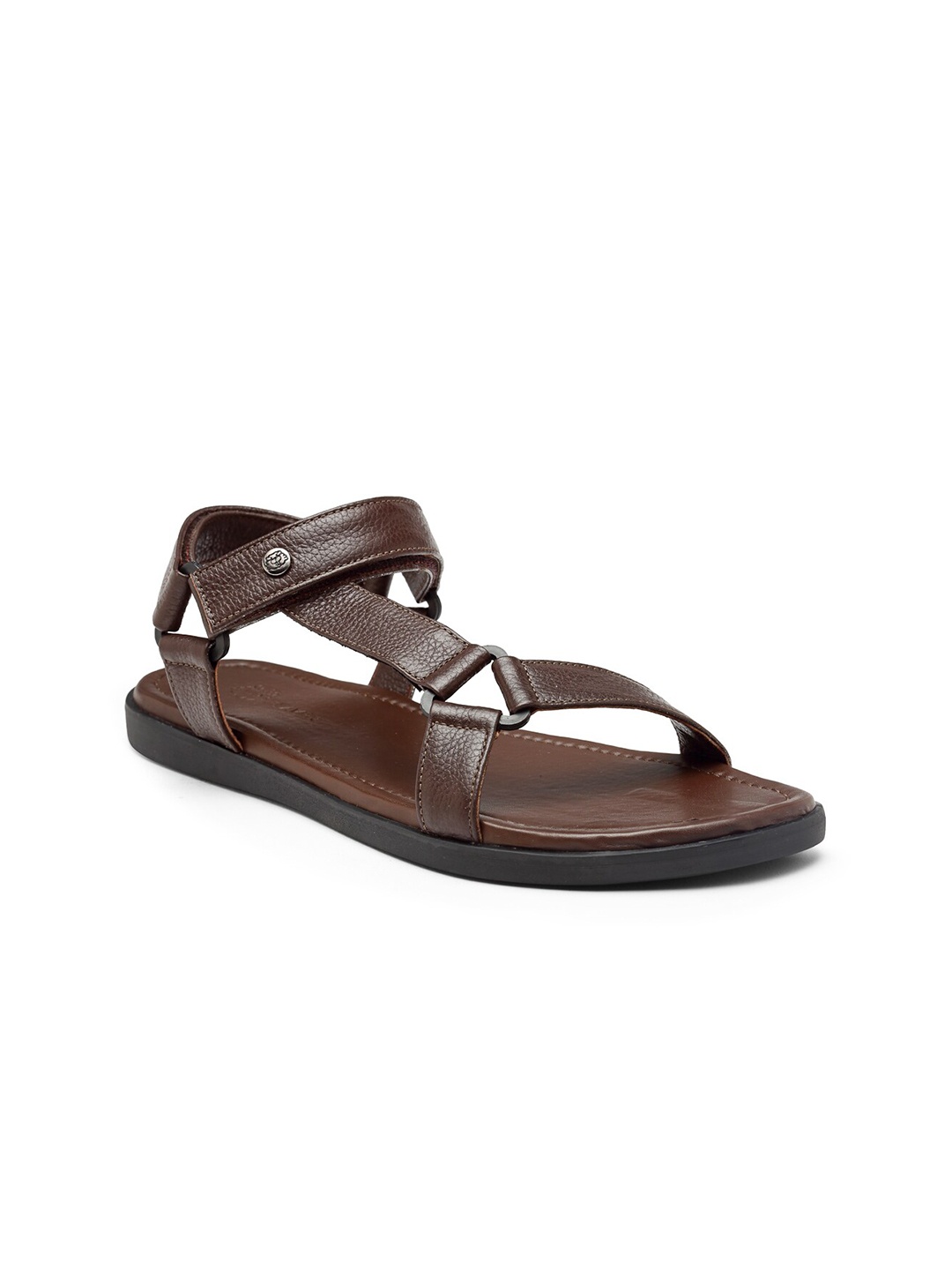 

BEAVER Men Brown Leather Comfort Sandals