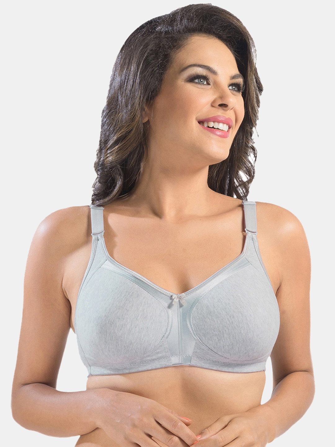 

Sonari Grey Solid Non Padded Bra zoyagrey34C