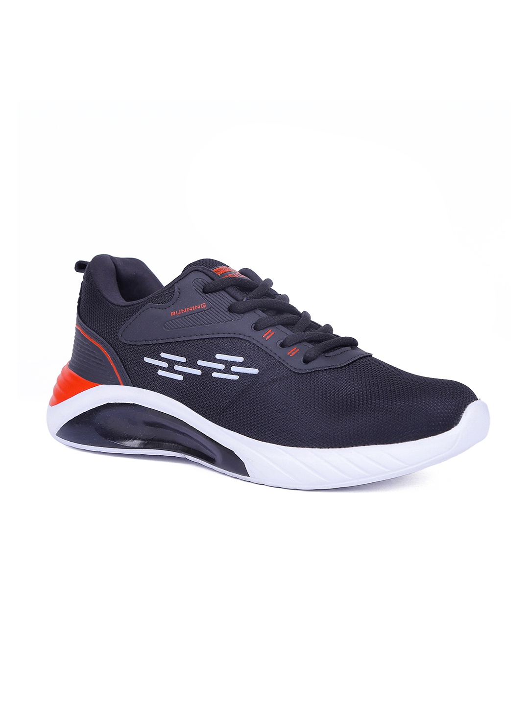 

ASIAN Men Black Mesh Running Non-Marking Shoes