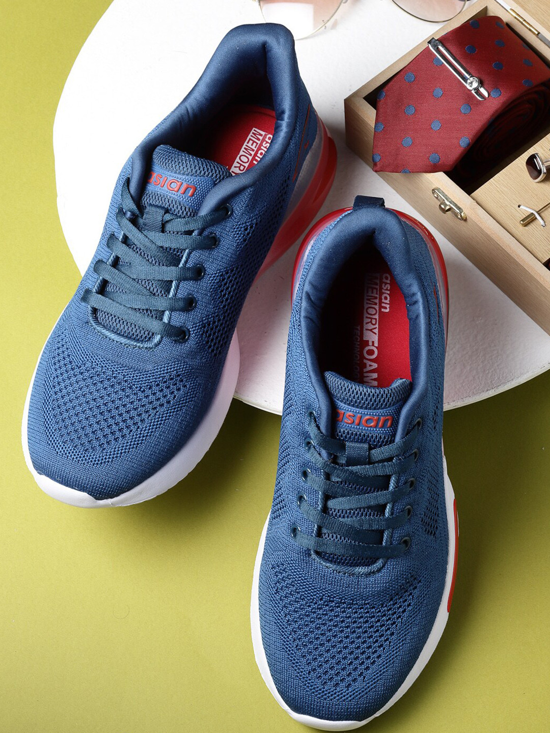 

ASIAN Men Turquoise Blue Mesh Running Shoes