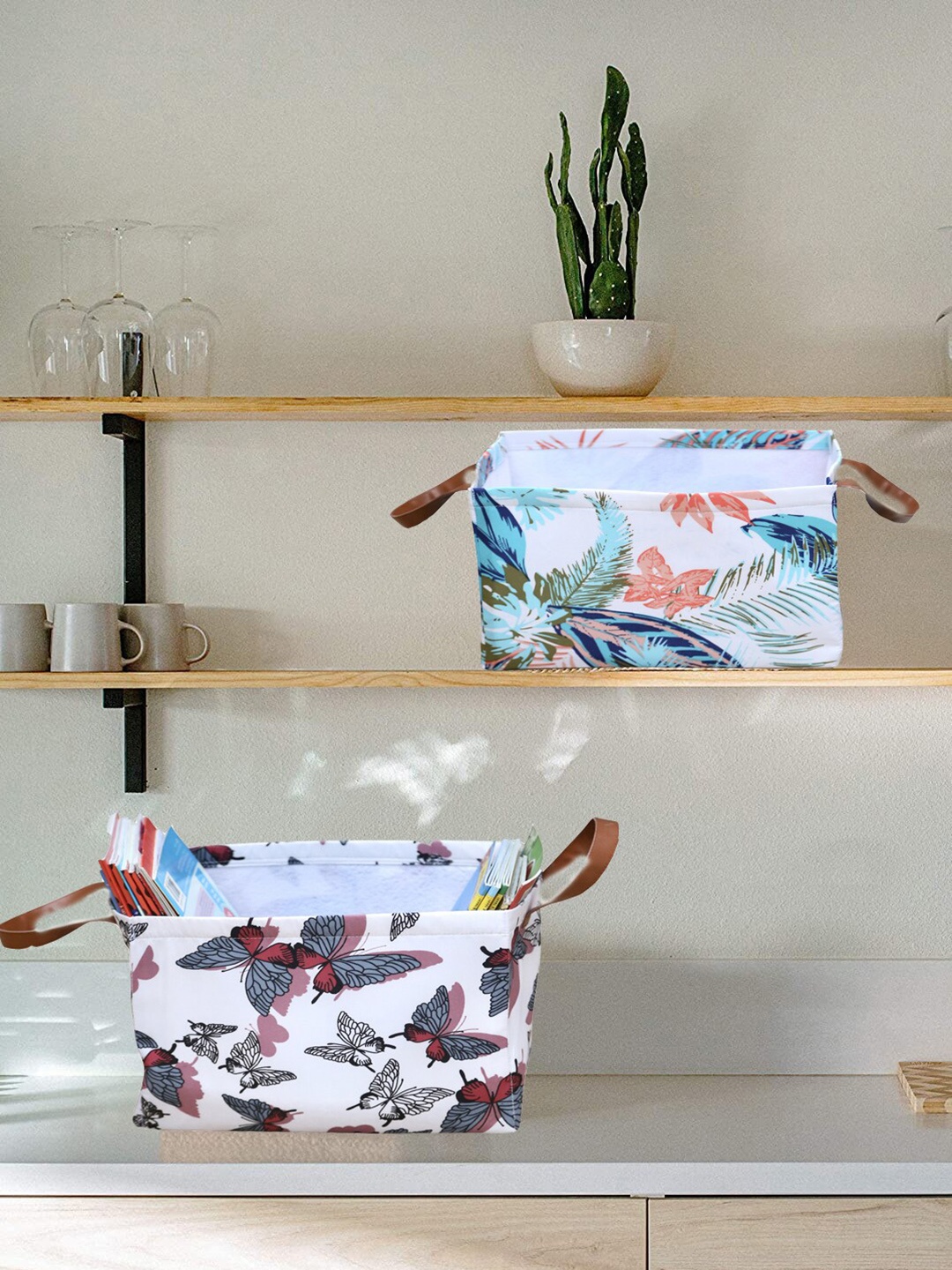 

My Gift Booth Set of 2 Multi Printed Storage Bins