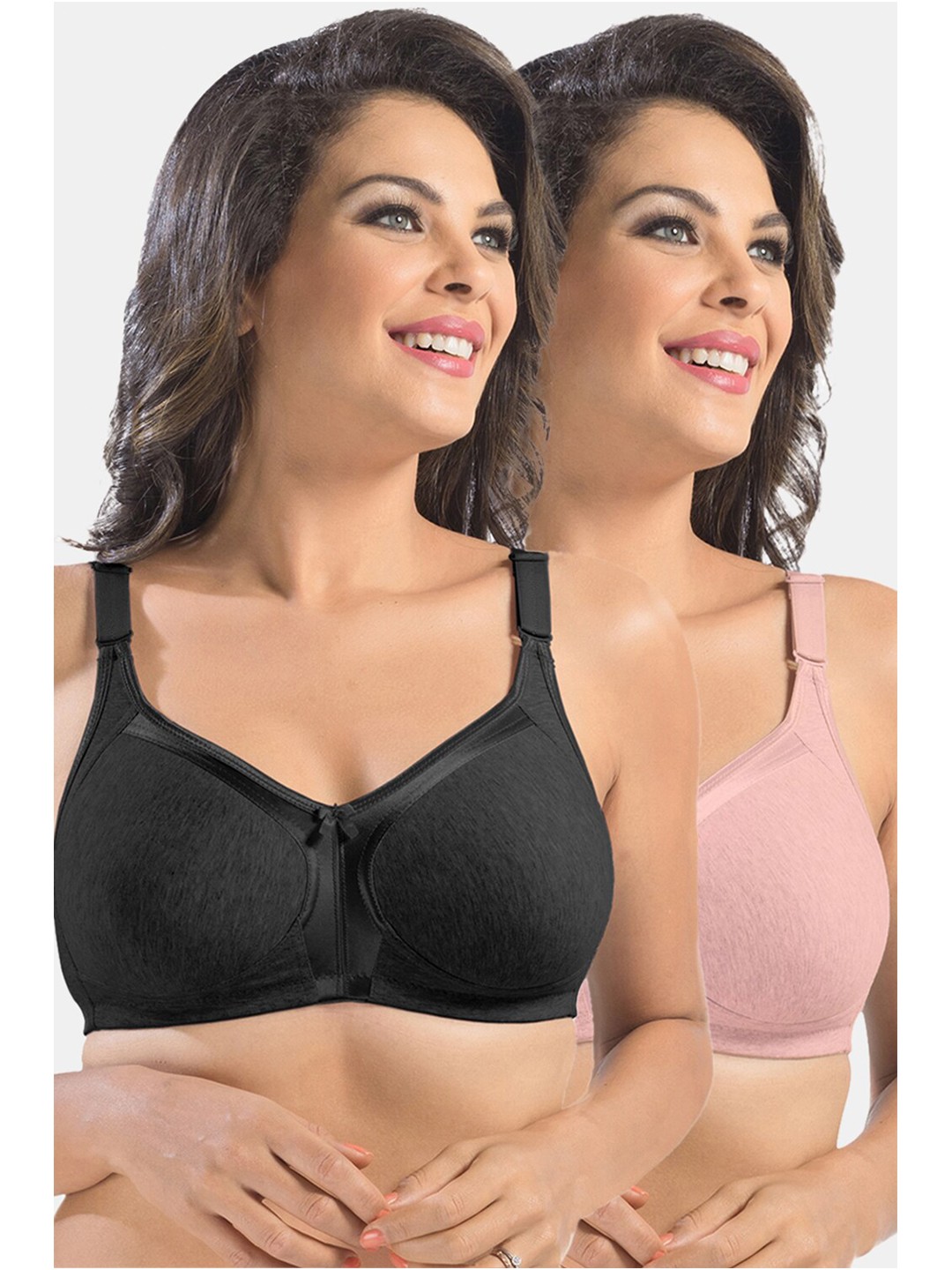 

Sonari Pack Of 2 Black & Pink Bra