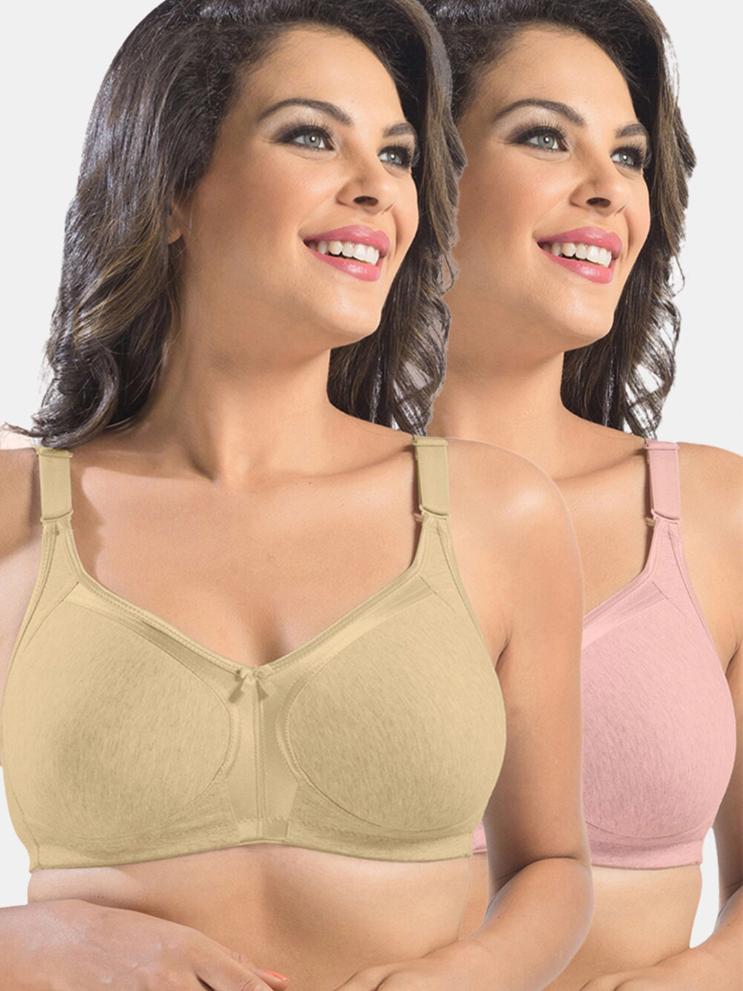 

Sonari Assorted Set Of 2 Non Wired Non Padded Full Coverage Seamless Bra