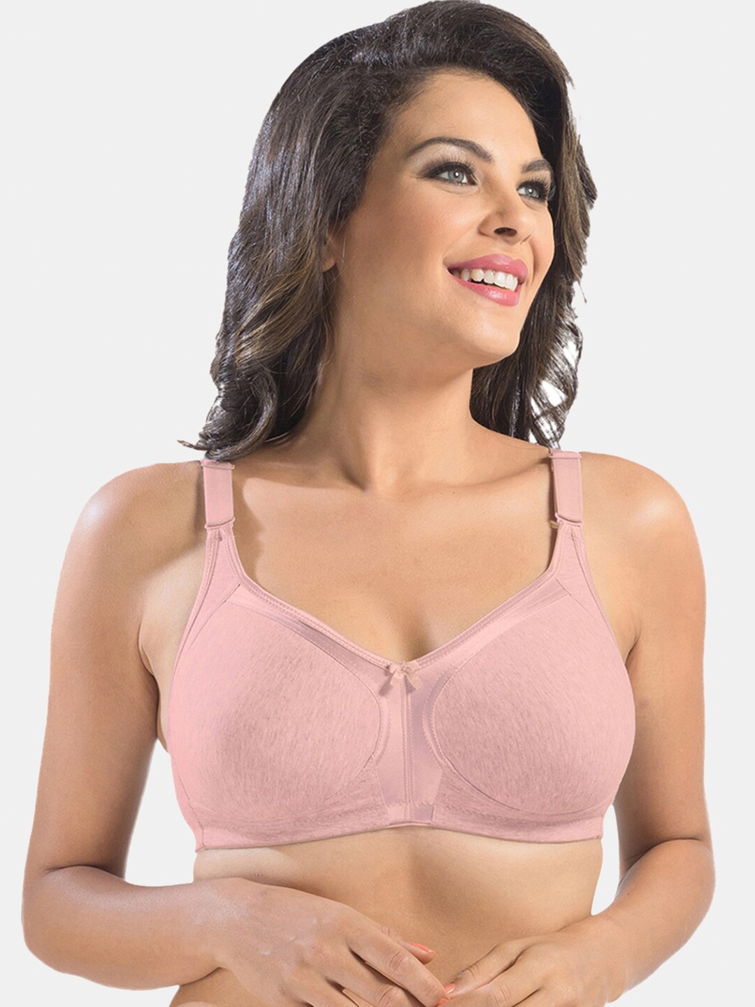 

Sonari Pink Non Padded Full Coverage Bra