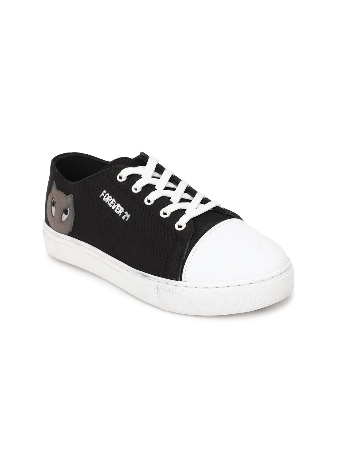 

FOREVER 21 Women Black Colourblocked Sneakers