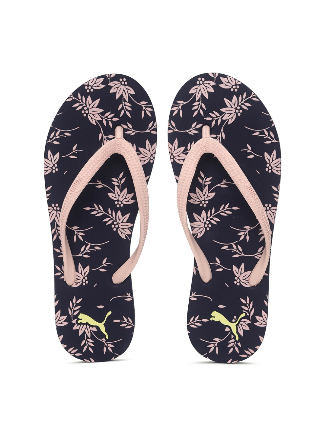 

Puma Women Navy Blue & Pink Printed Thong Flip-Flops