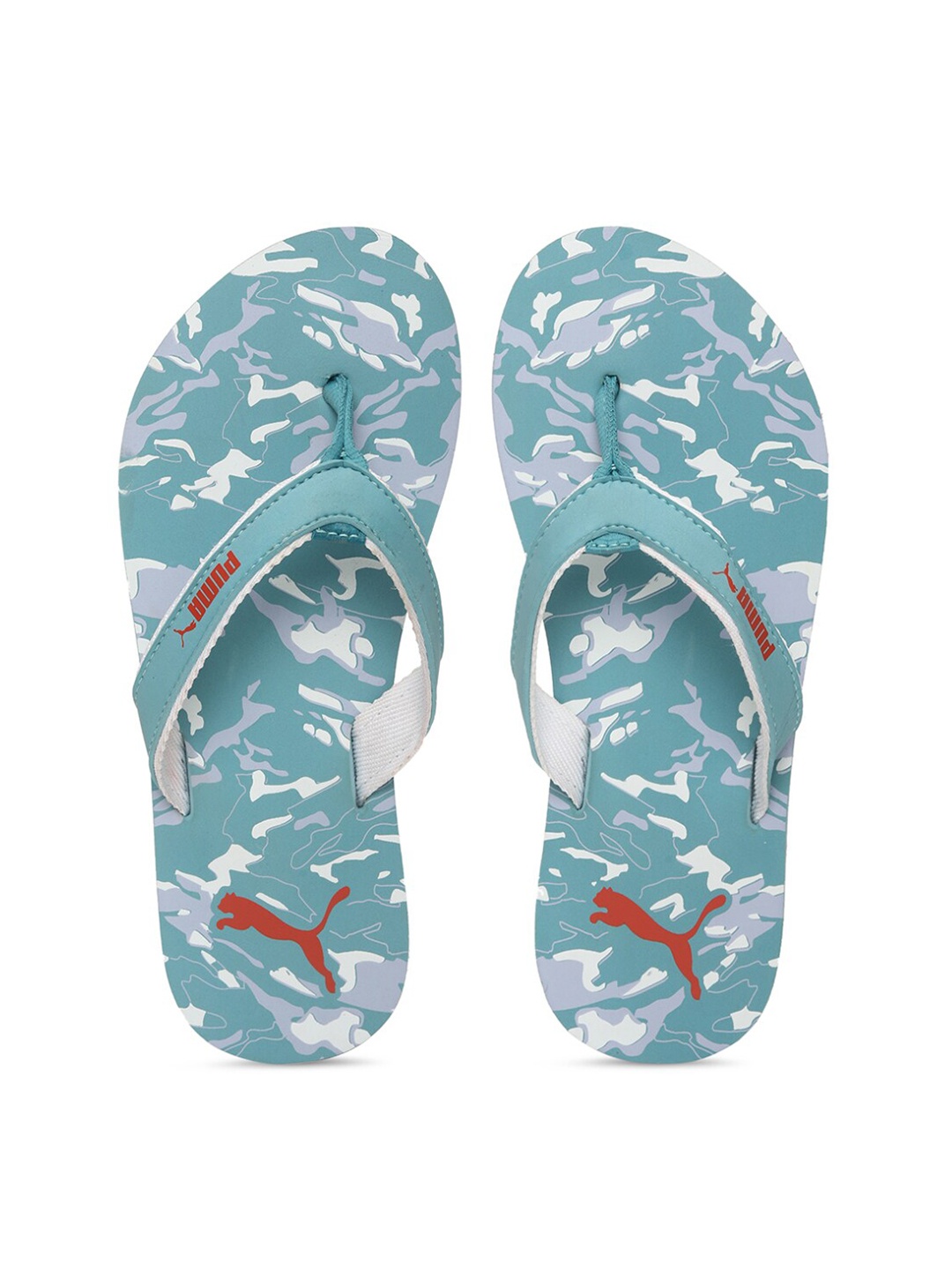 

Puma Women Blue & Red Printed Thong Flip-Flops