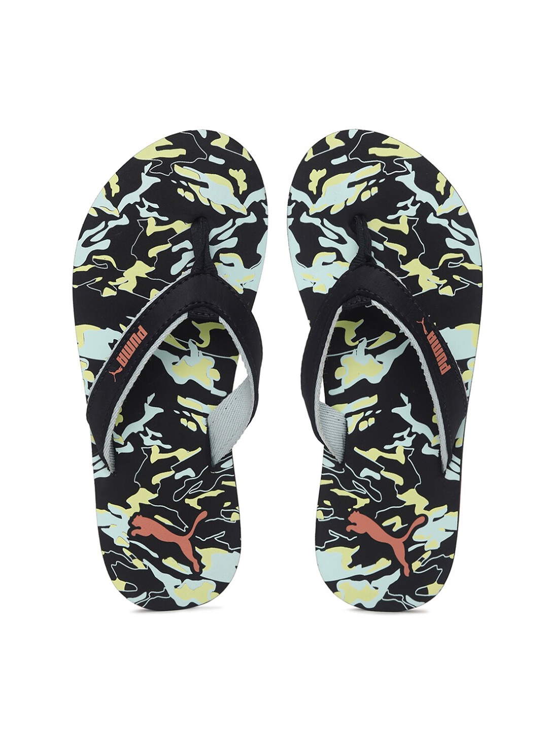 

Puma Women Blue & Yellow Printed Hazel V2 Thong Flip flops